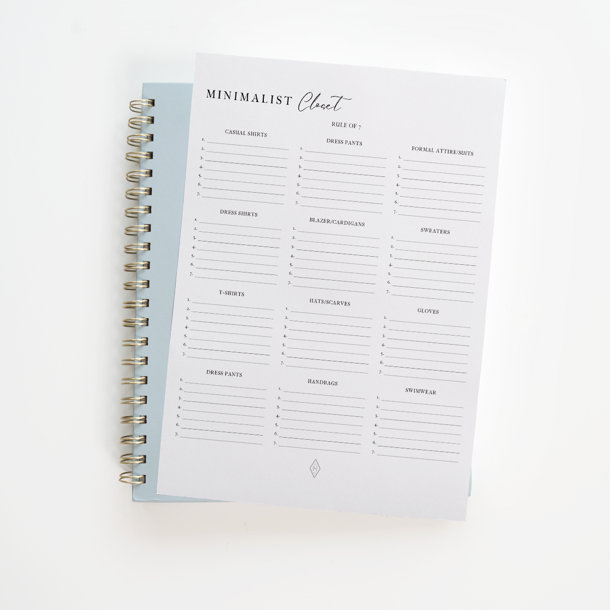 Minimalist Checklist Insert