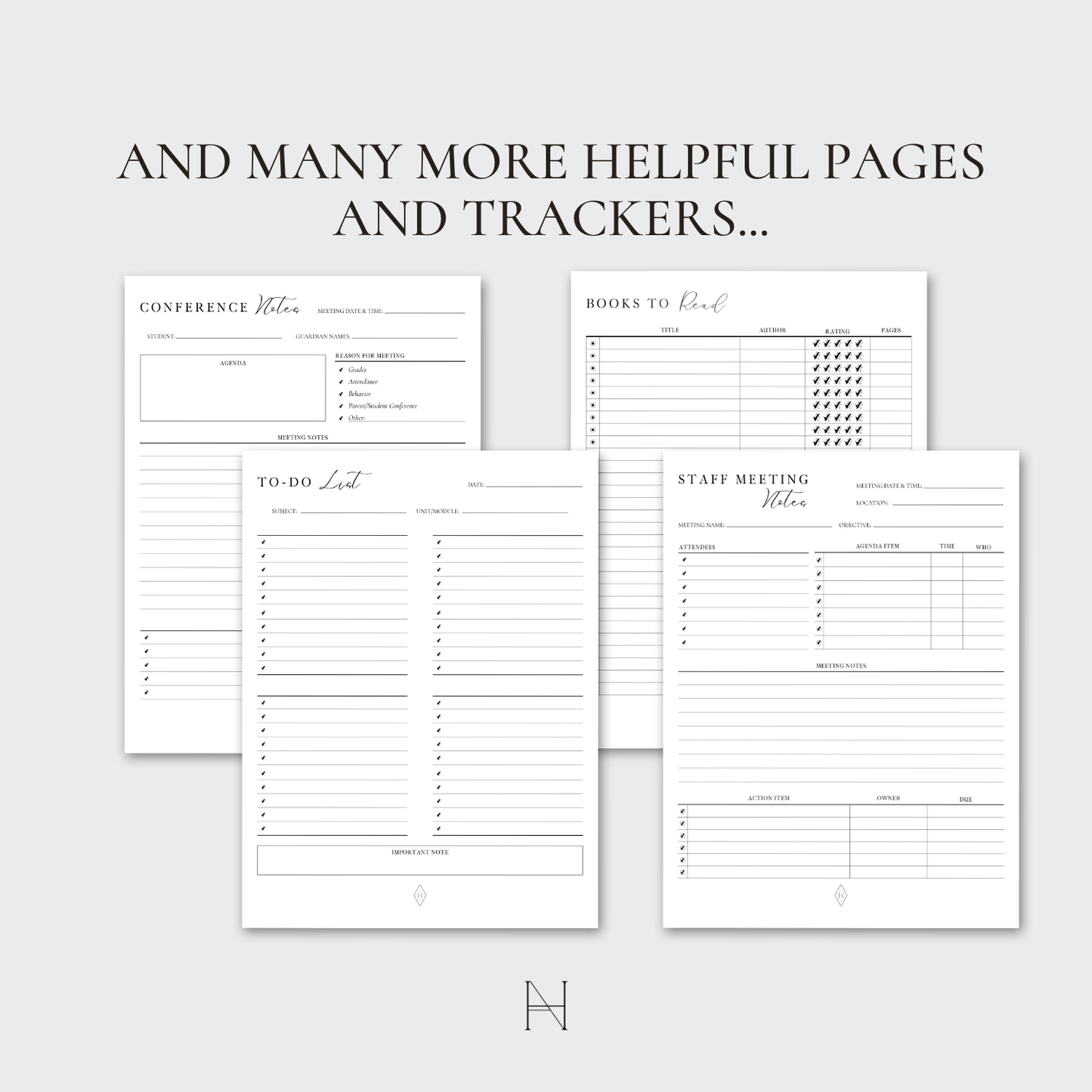 Teacher's Editable Planner Bundle