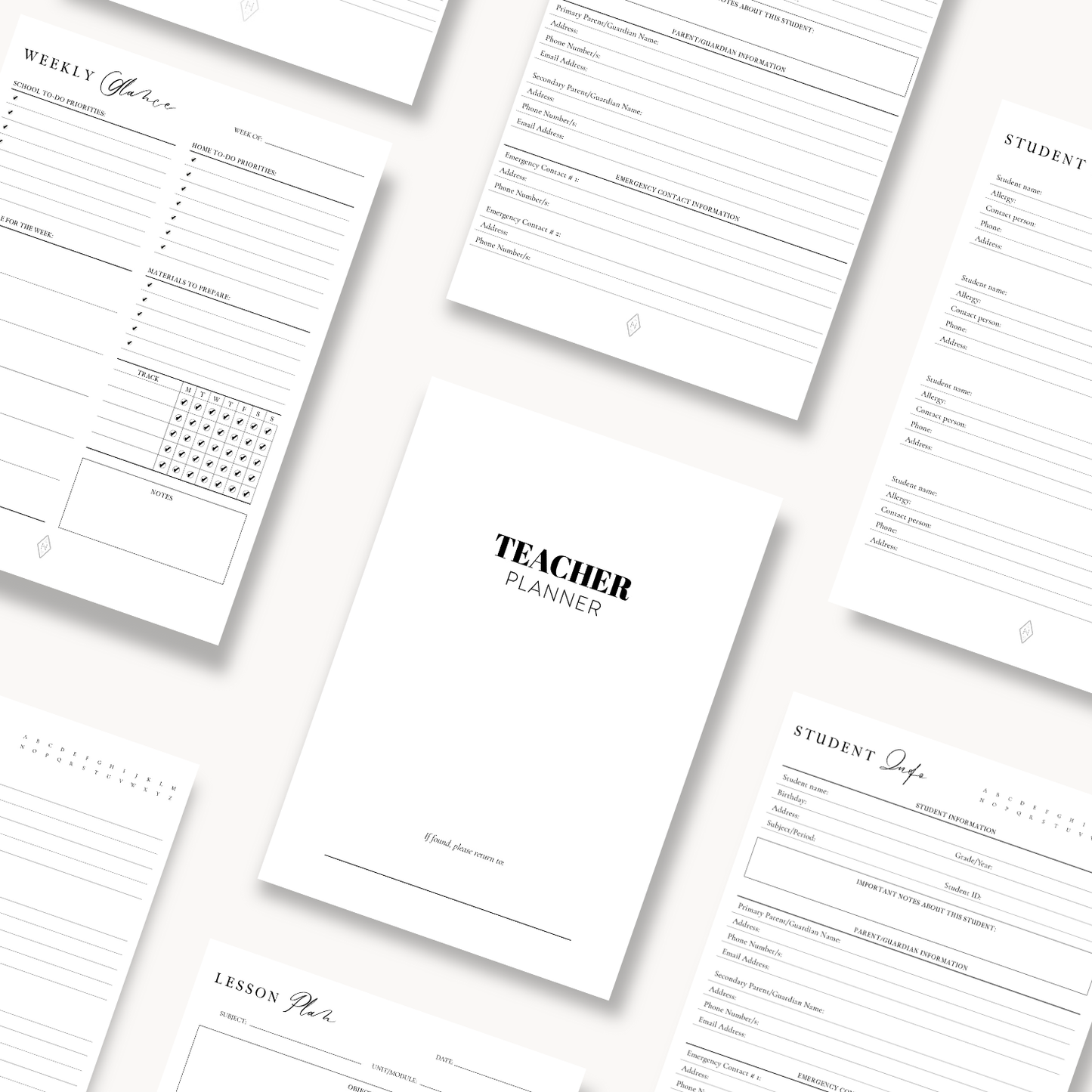 Teacher's Editable Planner Bundle