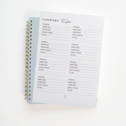 Password Tracker Insert